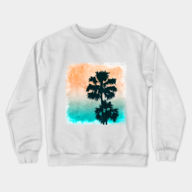 Palms on the beach Crewneck Sweatshirt by Jirka Svetlik